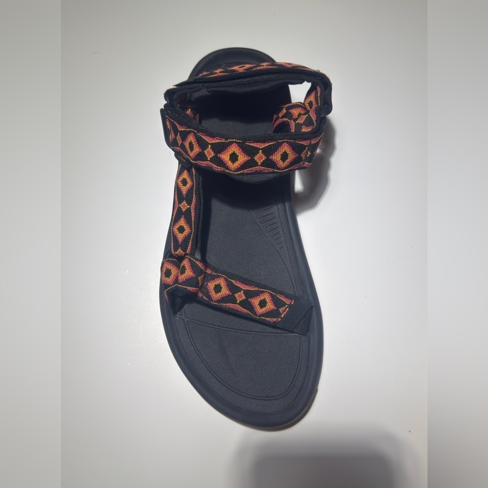 Teva Black and Orange Geometric Sandals for Men 🩴 🧡 - Picture 9 of 11